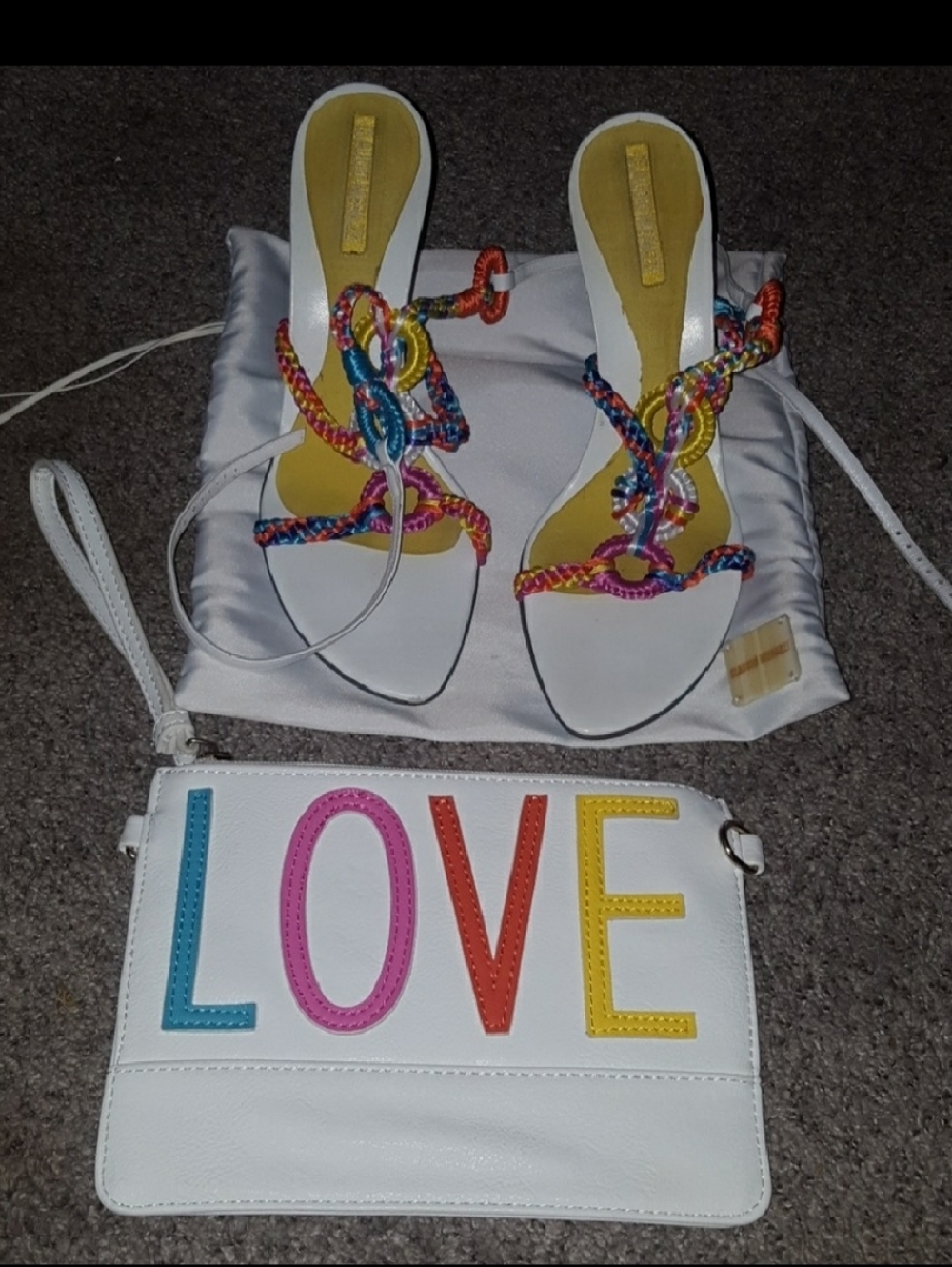 Claudio Merazzi Sandals & Matching LOVE Wristlet